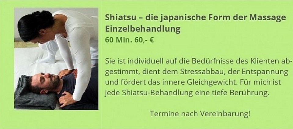 Shiatsu-Behandlung. Entspannung. Wohlbefinden. Harmonie. Mäuseland - Flörsheim, Main-Taunus-Kreis.