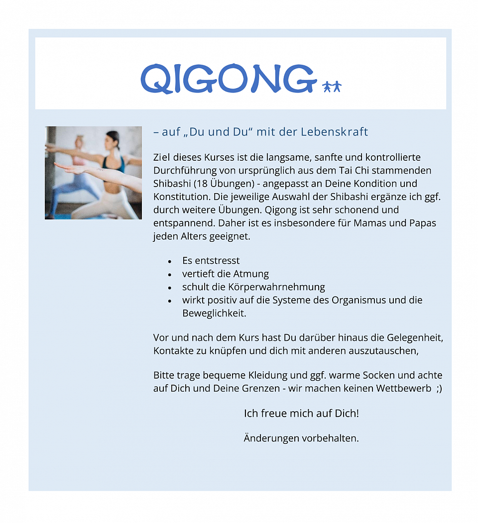 Kurs: Qigong - auf 