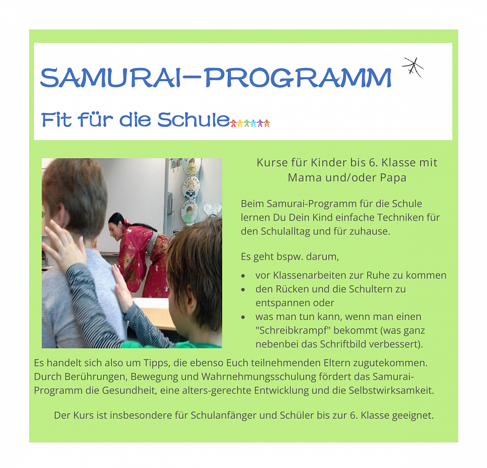 Samurai-Programm - Fit für die Schule.