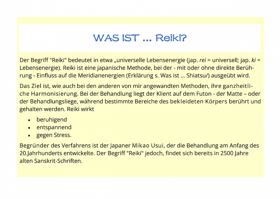 Was ist Reiki?